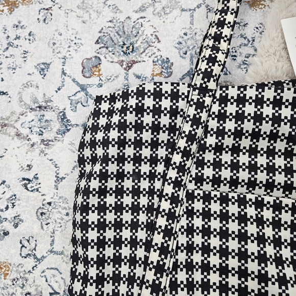 Baggu Black And White Pixel Gingham Cloud Bag Bnwt - Picture 2 of 6